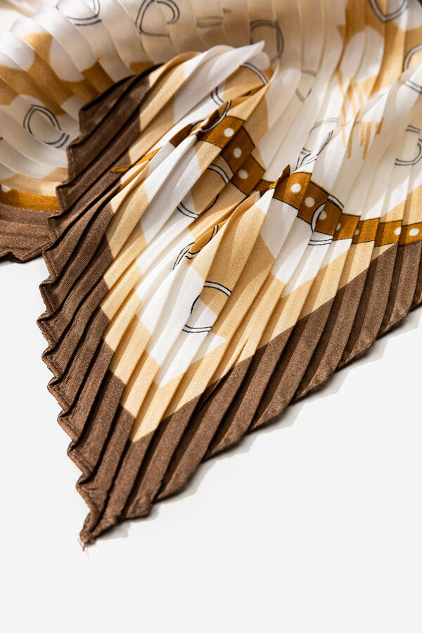 Vilanova Bandana Plisada Satinada Marrón