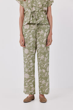 Cortefiel Pantal&oacute;n fluido estampado