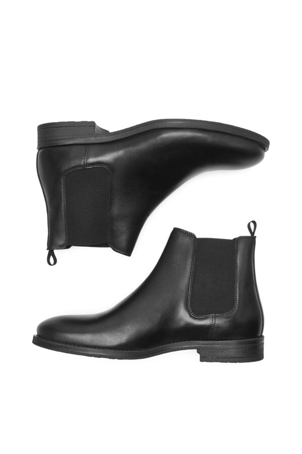 Jack & Jones Chelsea leather boot Black