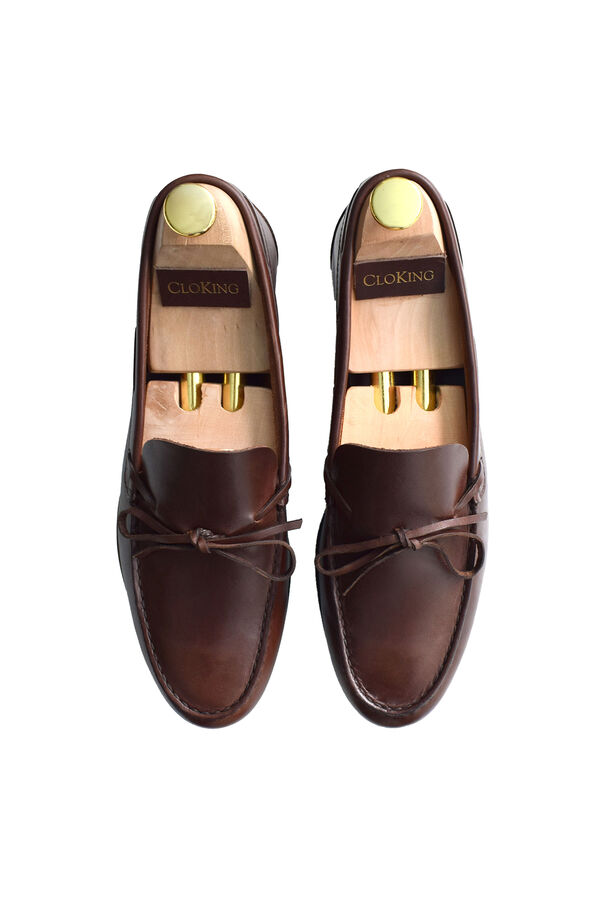 Cloking Sapato Mocassim La&ccedil;o Castanho Castanho