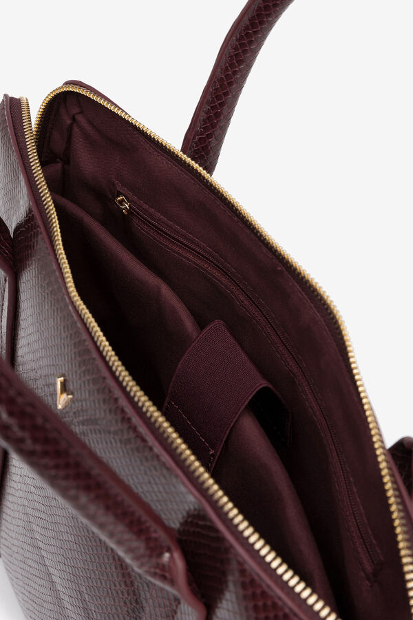 Vilanova Mala de escrit&oacute;rio com efeito de cobra Castanho