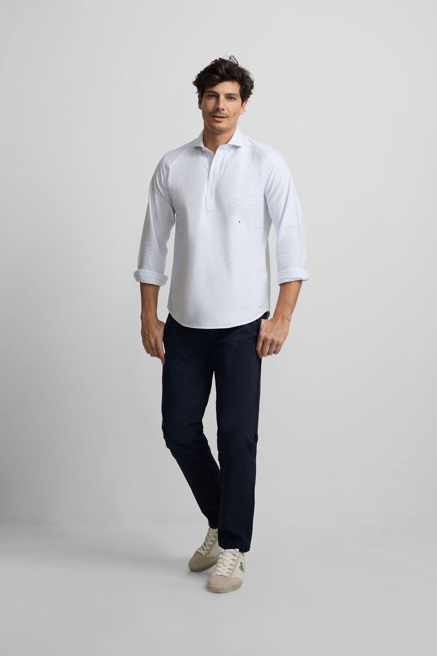 Polera sport oxford rayas