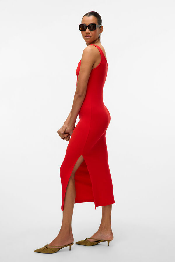Vero Moda Vestido largo entallado Rojo