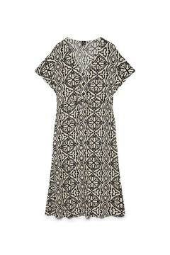 Vero Moda Curve Vestido 7/8 estampado de manga corta talla grande