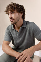 OOTO Jersey polo manga corta torzal Kaki