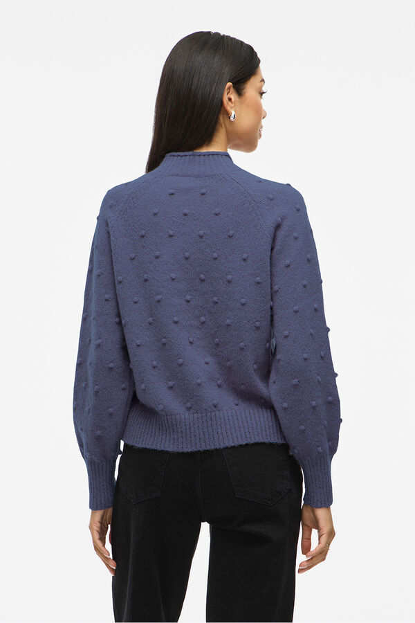 Vila Jersey con perlas de punto Azul intenso