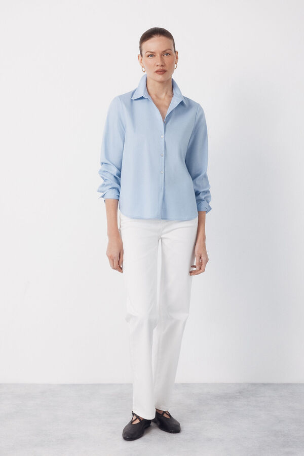 Cortefiel Camisa popel&iacute;n Azul