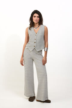 Slowlove Chaleco estructura rayas