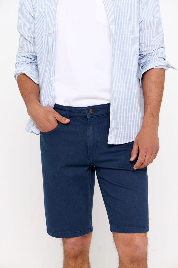 Cortefiel Bermuda denim cor Azul