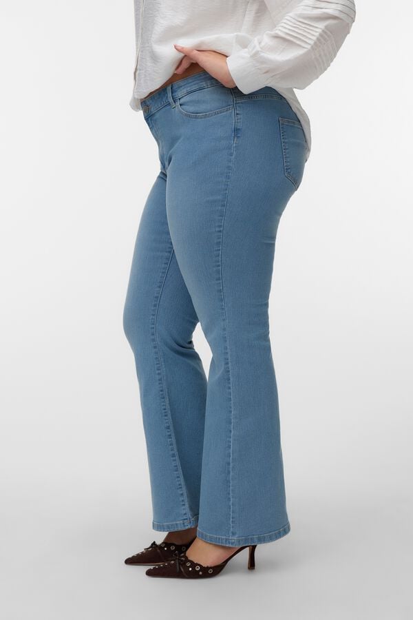 Vero Moda Curve Vaquero acampanado ancha talla grande Azul