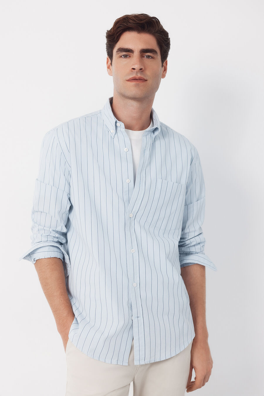 Camisa popelín rayas