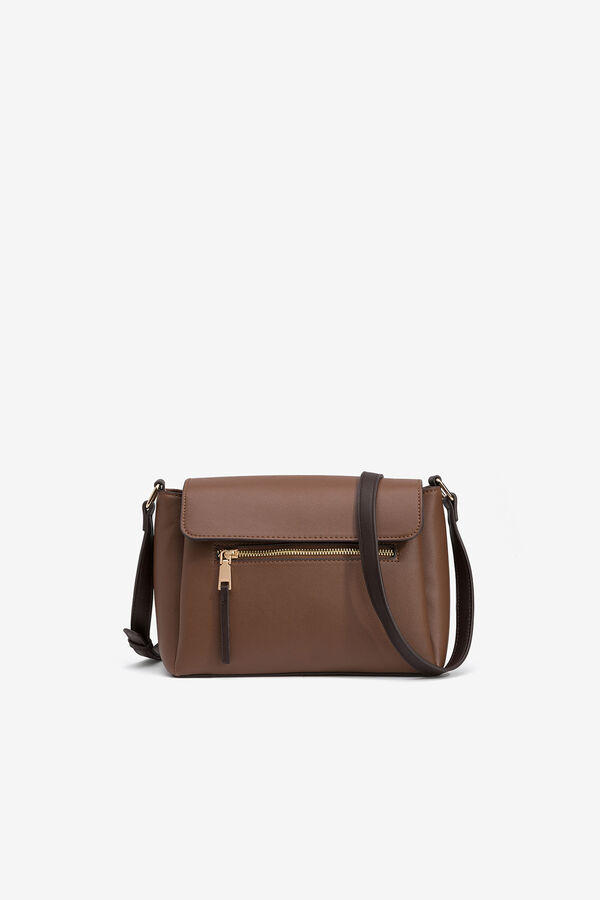 Vilanova Mala de ombro combinada com aba Castanho