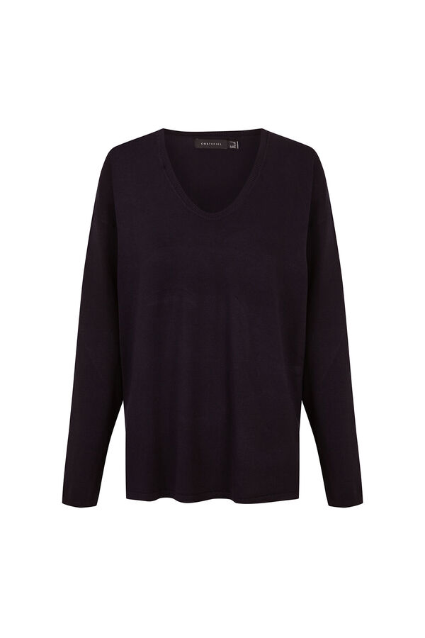 Cortefiel Camisola com decote em bico Azul