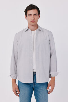 Cortefiel Camisa de popelina de algod&atilde;o aos quadrados