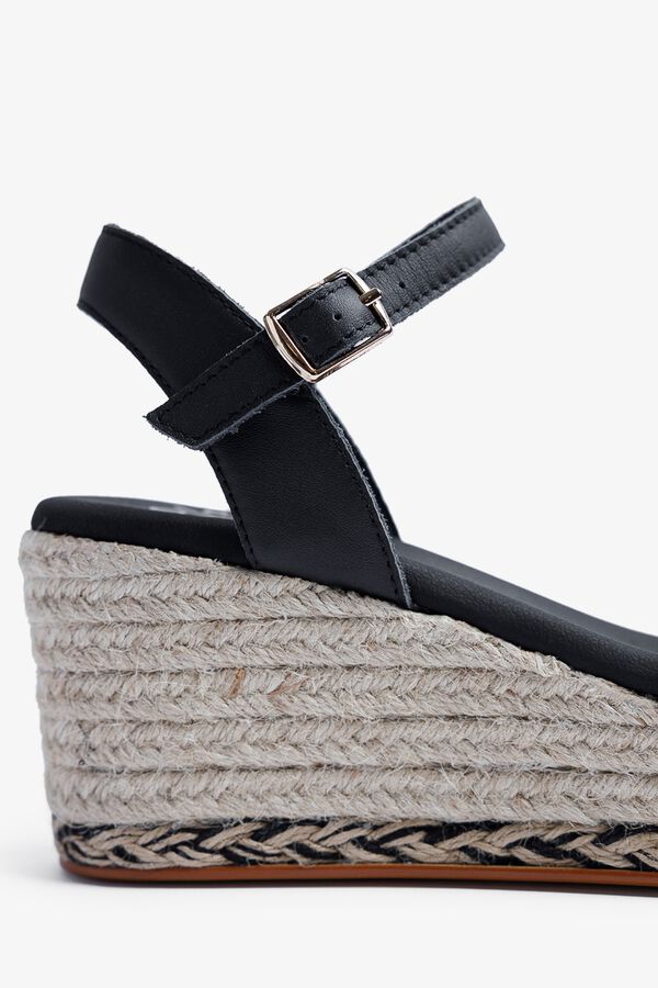 Popa Sandalia cu&ntilde;a baja se&ntilde;ora Garua Yute Black