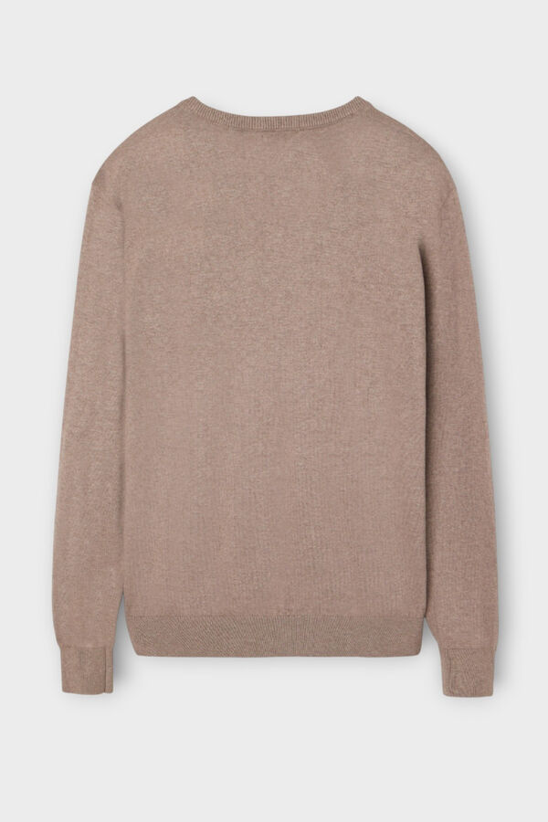 Silbon Jersey cuello pico retro Marrón