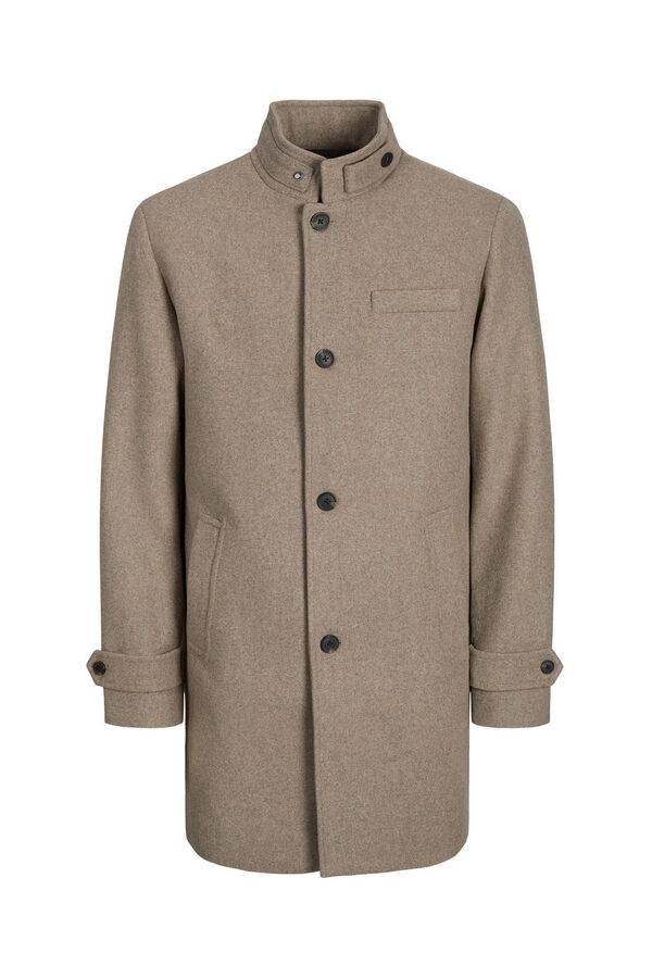 Jack & Jones Abrigo corto de lana con cuello alto Beige