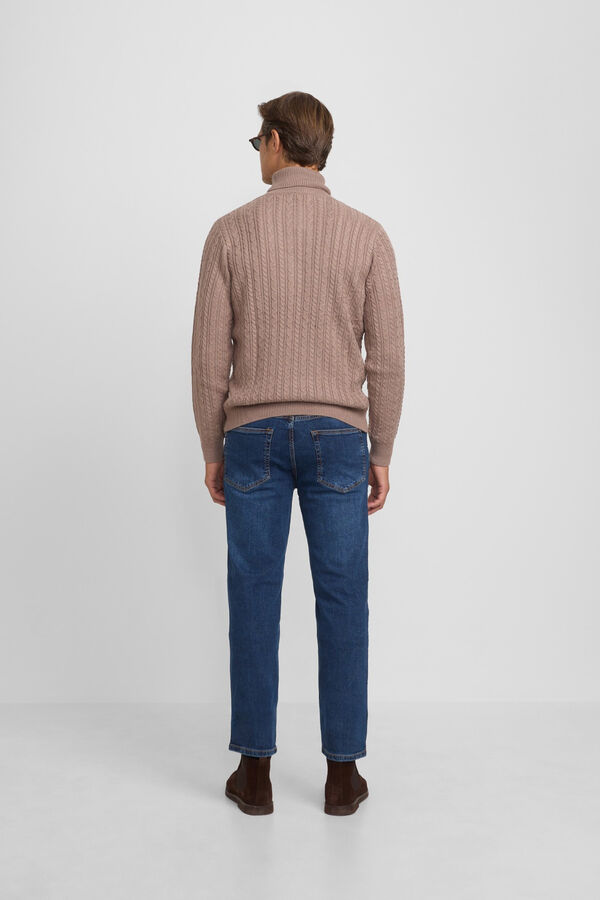 Silbon Jersey cuello vuelto de ochos Marr&oacute;n