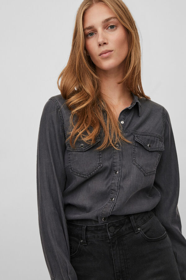 Vila Women's denim shirt Black