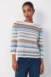 Cortefiel Camisola com riscas multicolor