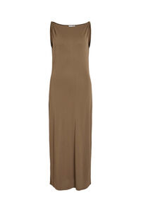 Vila Vestido midi con cuello barco de modal