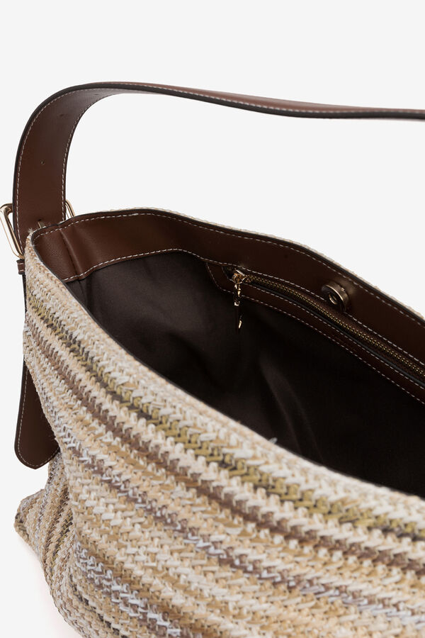 Vilanova Bolso de Hombro Efecto Paja Arena
