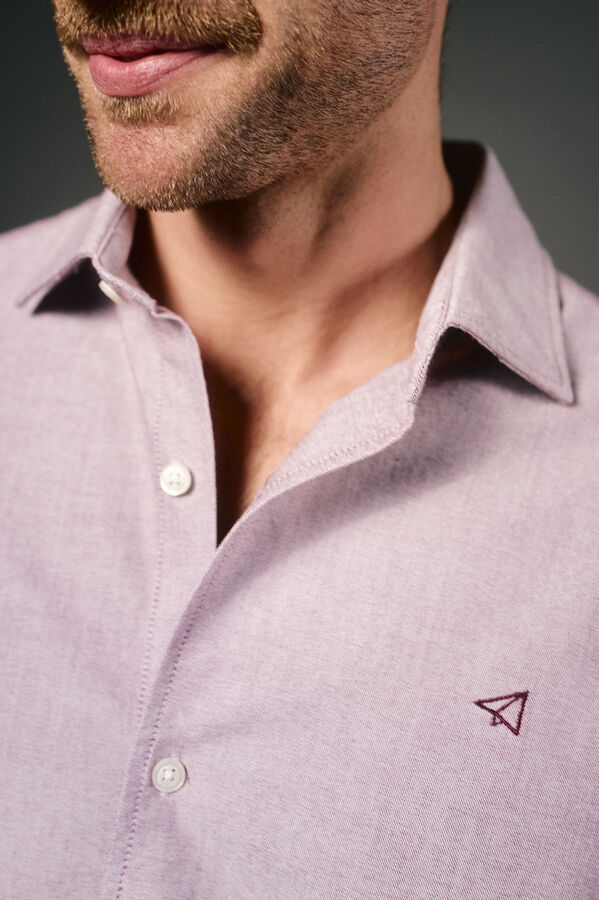 OOTO Camisa oxford liso Rosa