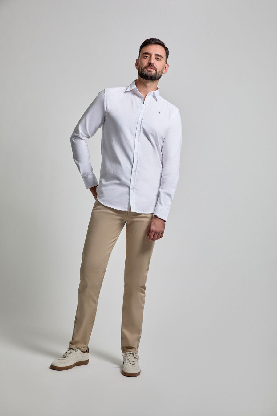 Camisa Oxford con logo