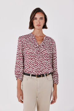 Cortefiel Blusa estampada fluida