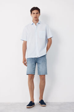 Cortefiel Camisa cuadro vichy manga corta