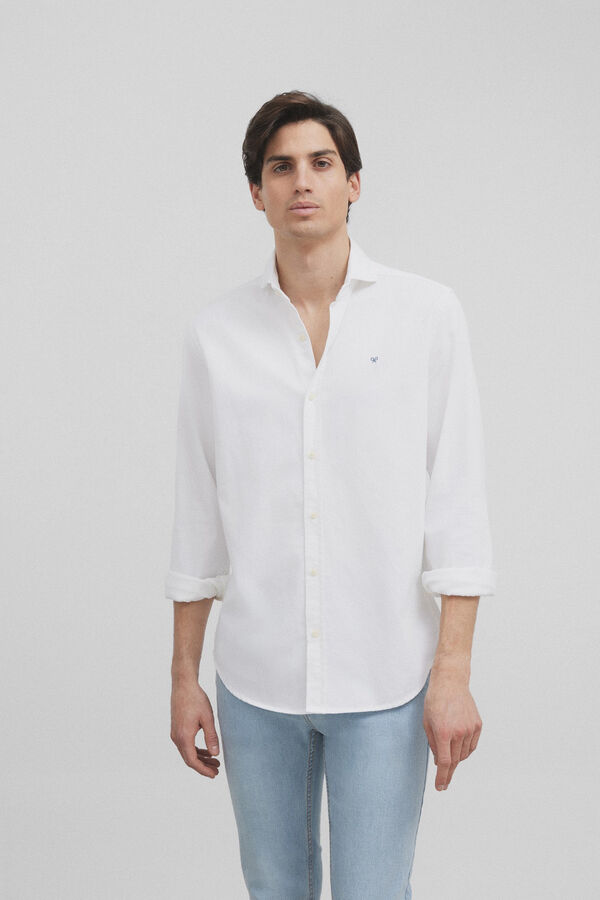 Silbon Silbon structure casual shirt White