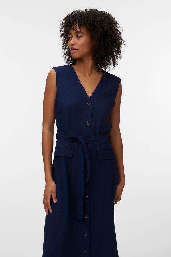 Vero Moda Sleeveless shirt dress Navy