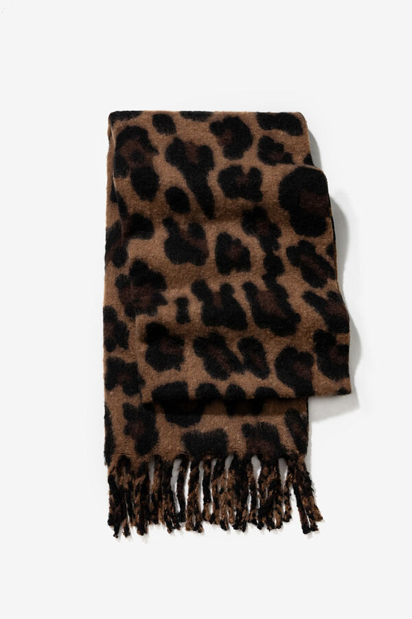 Vilanova Manta Bufanda Leopardo Beige