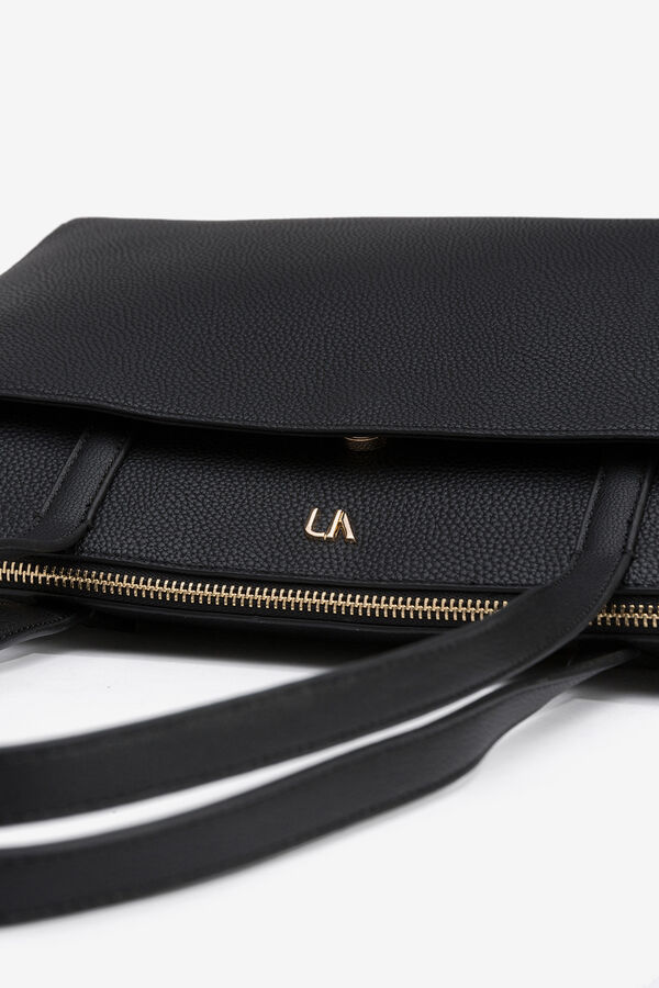 Vilanova Bolso Shopper con Bolsillo Negro