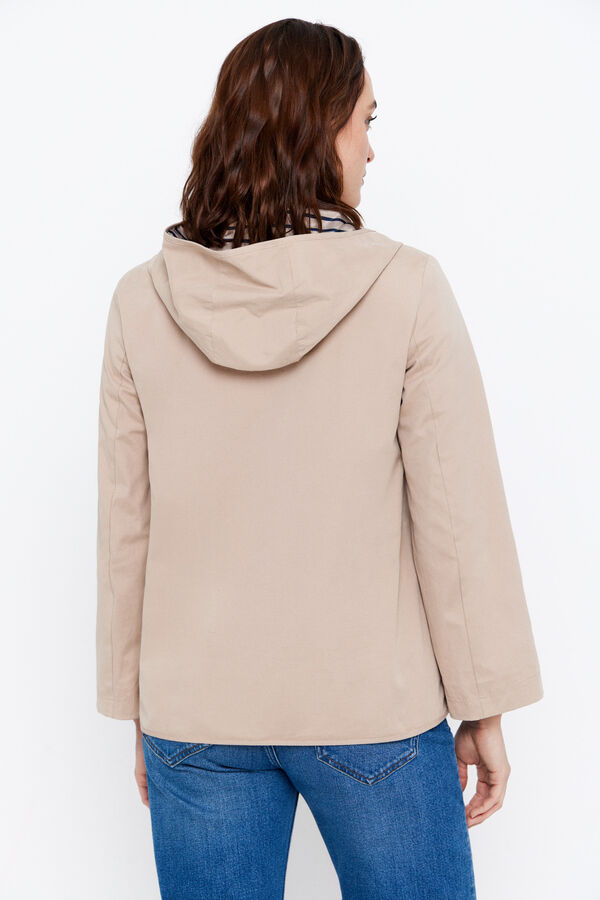 Cortefiel Parka reversible waterrepelent Beige