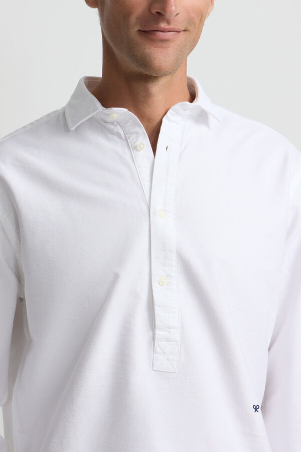 Silbon Polera sport oxford Blanco