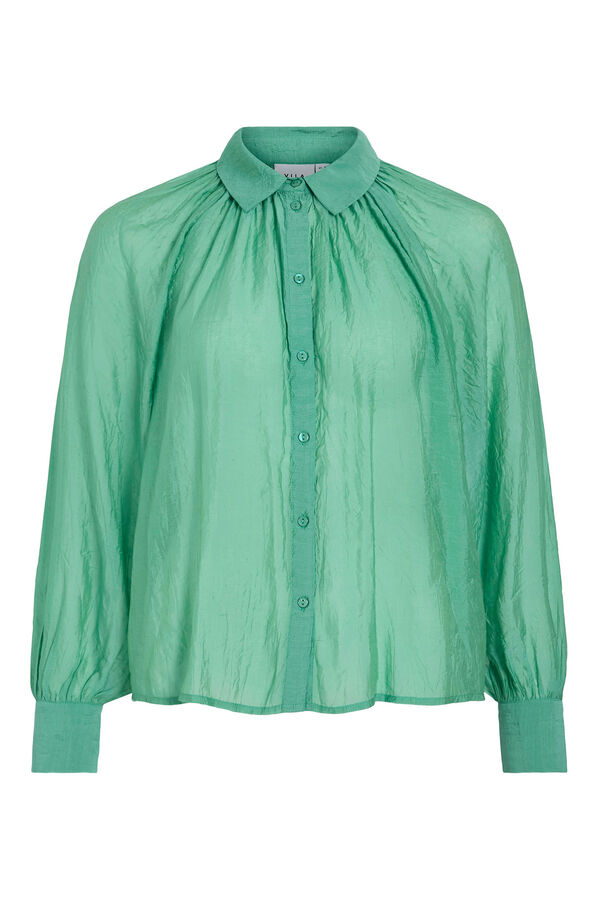 Vila Blusa manga larga abullonada Green