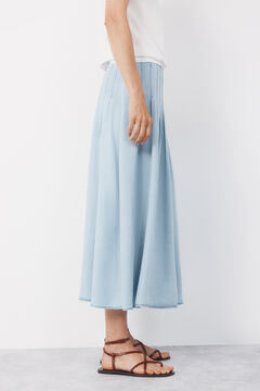 Cortefiel Falda midi tablas tencel