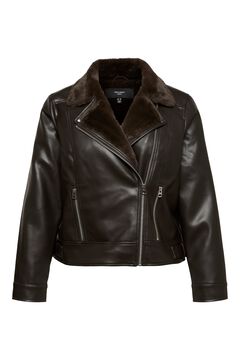 Vero Moda Curve Cazadora motera efecto piel