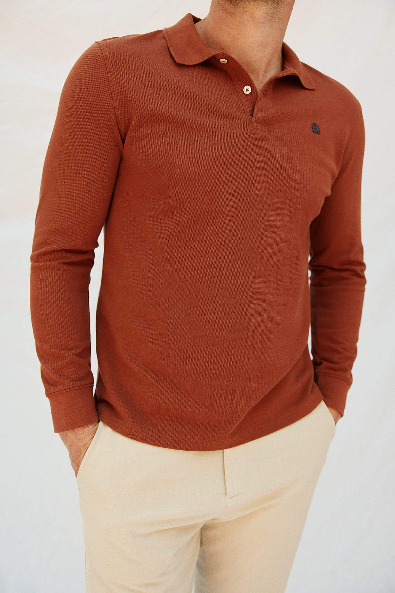 Cortefiel Polo b&aacute;sico de manga comprida