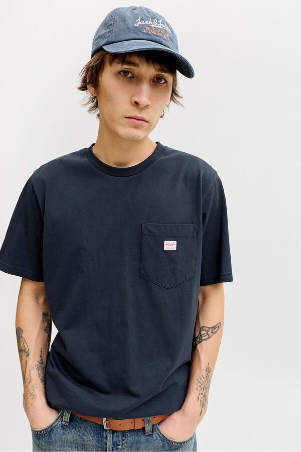 Jack & Jones T-shirt manga curta bolso Azul