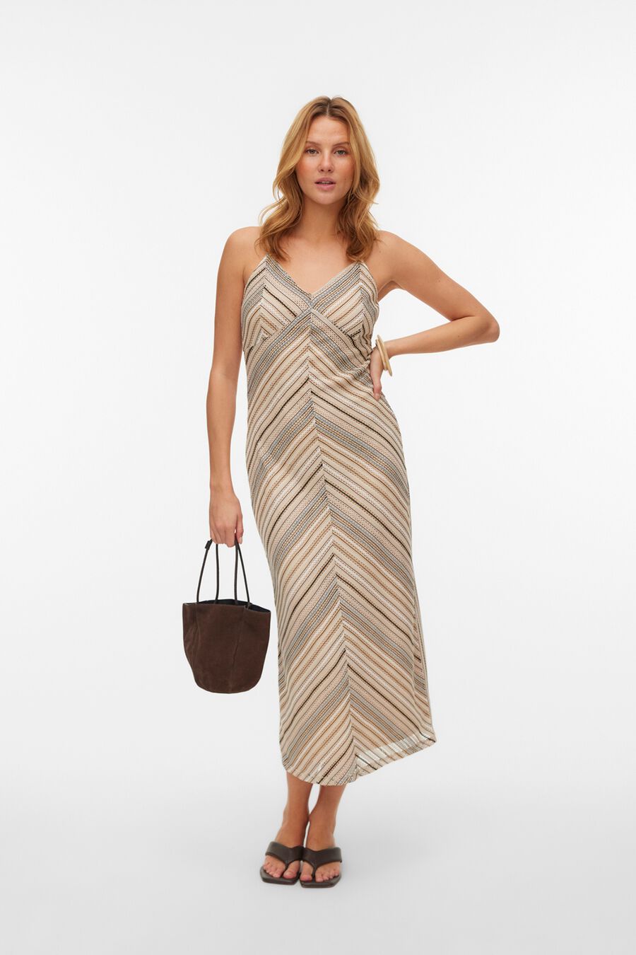 Vestido midi de tirantes