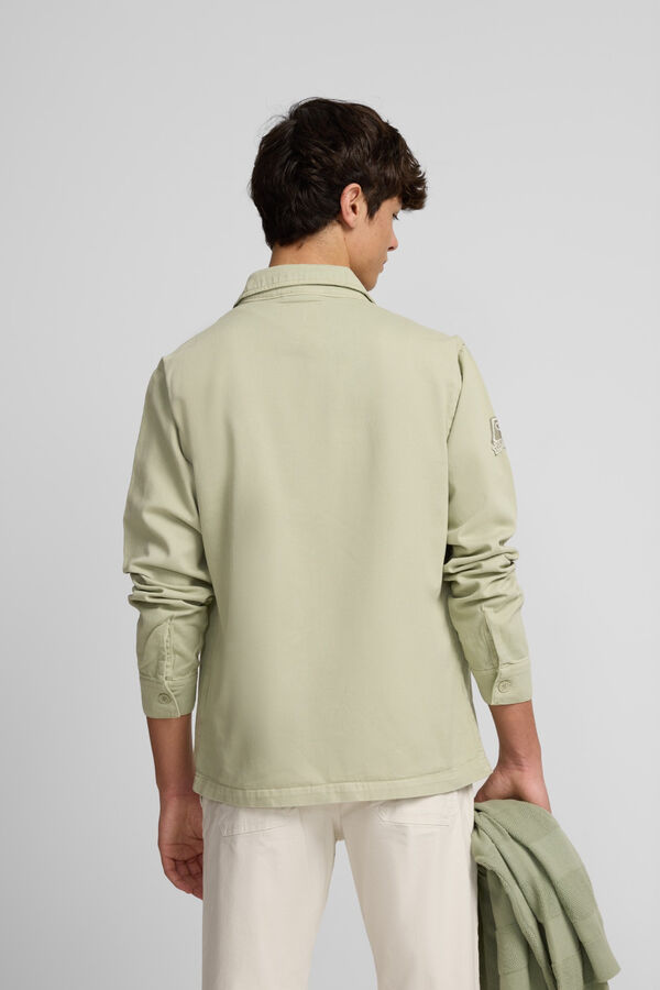 Silbon Sobrecamisa desgastada parches Green