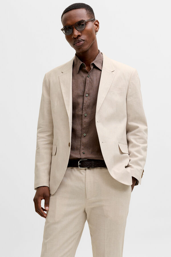 Jack & Jones Blazer slim lino Beige