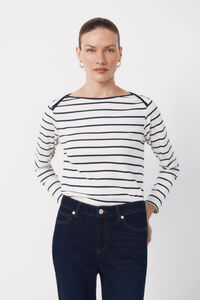 Cortefiel Camiseta cuello barco contraste