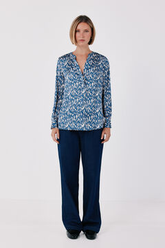 Cortefiel Blusa polera satinada