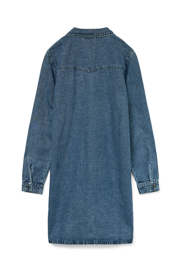 Vero Moda Vestido corto vaquero manga larga Azul