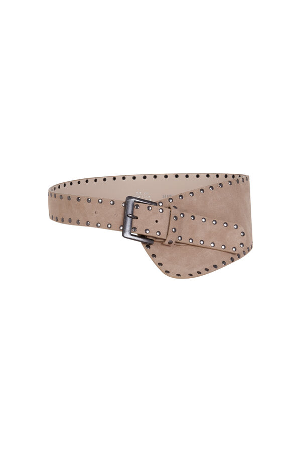 Slowlove Cinto irregular com tachas Tostado