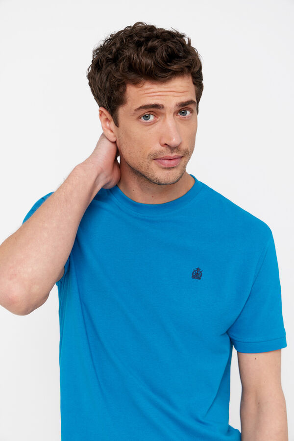 Cortefiel T-shirt básica piqué Azul