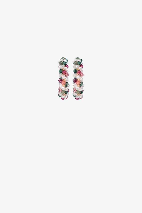 Vilanova Medium earrings with appliqu&eacute; embellishments Gold